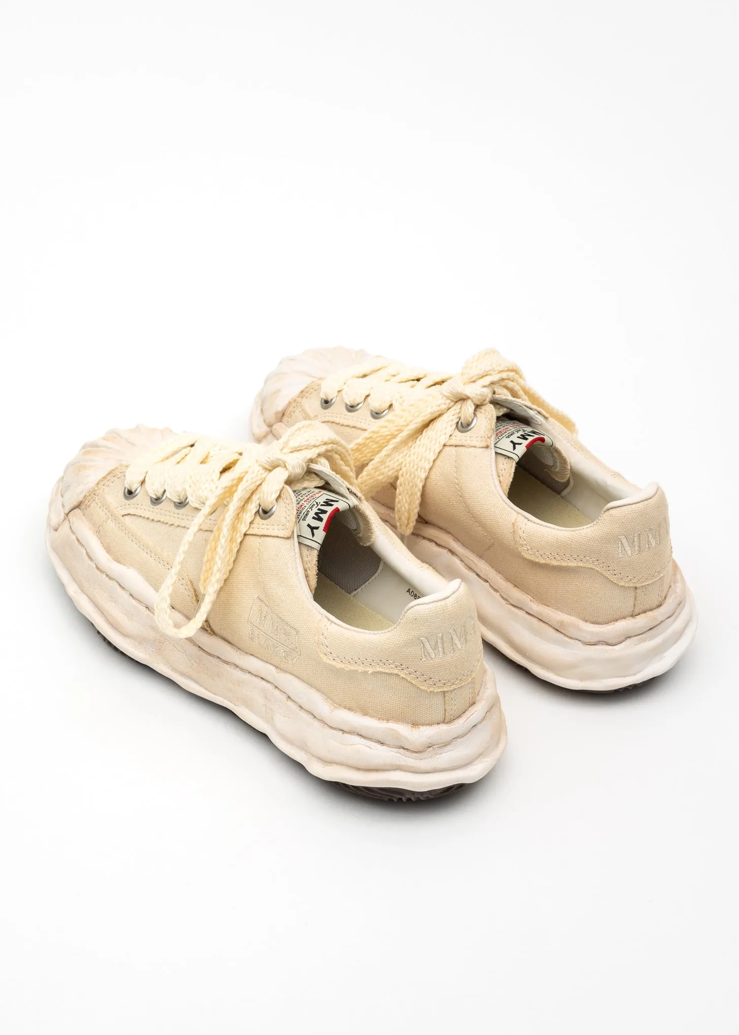 White OG Sole Overdyed Canvas Low-Top Sneaker (BLAKEY LOW)