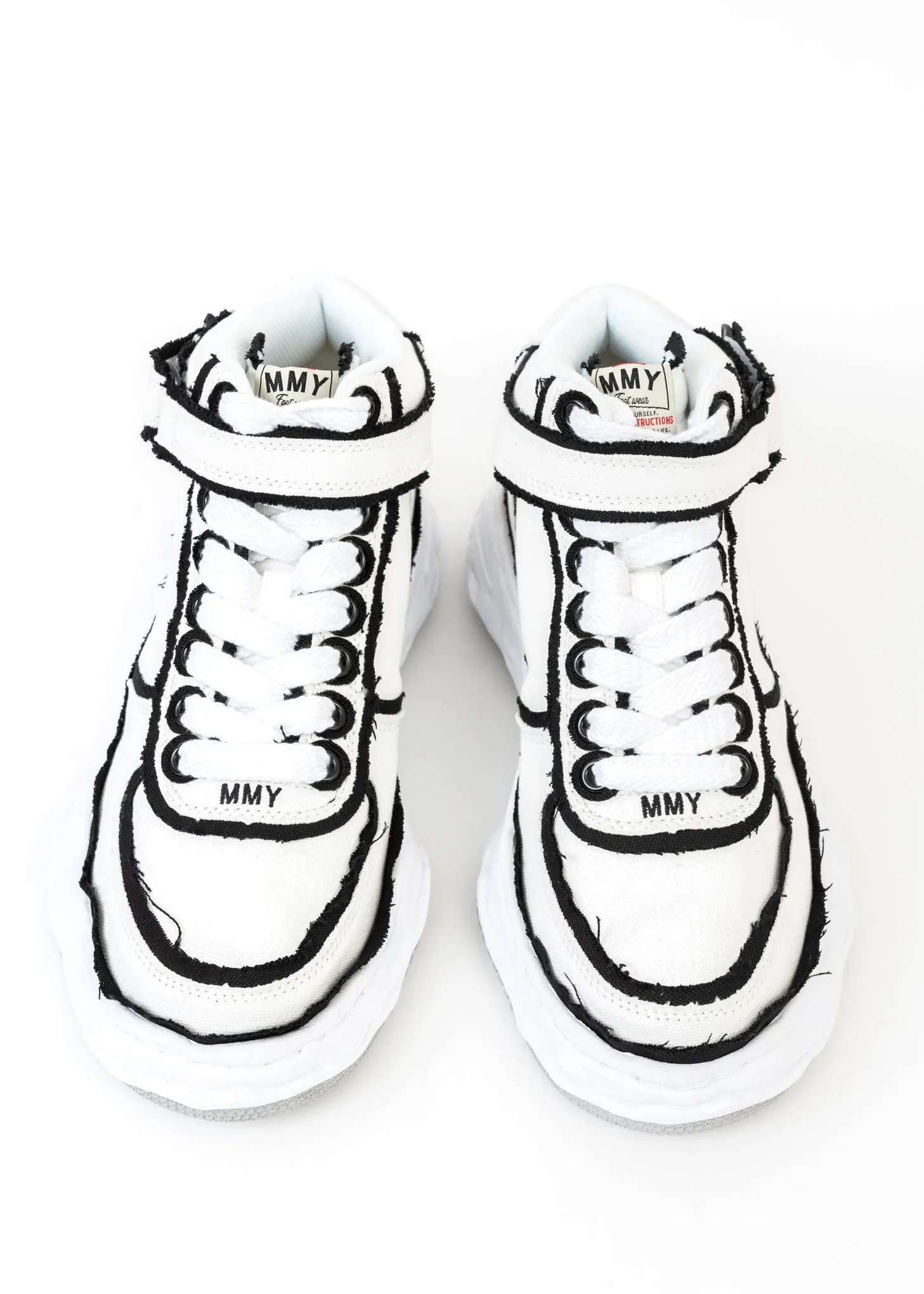 White OG Sole Overhanging Canvas High-Top Sneaker (WAYNE HIGH)