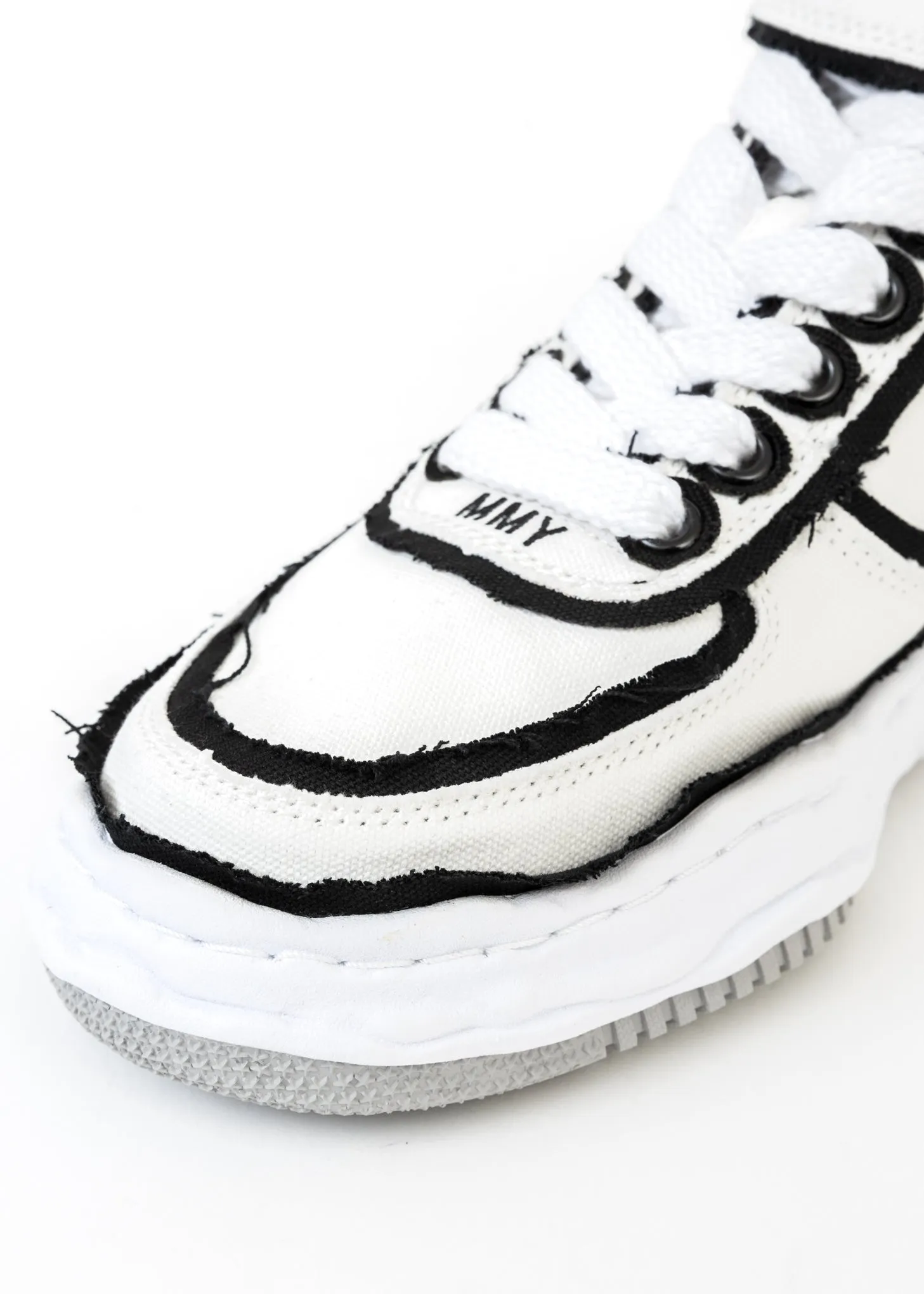 White OG Sole Overhanging Canvas High-Top Sneaker (WAYNE HIGH)