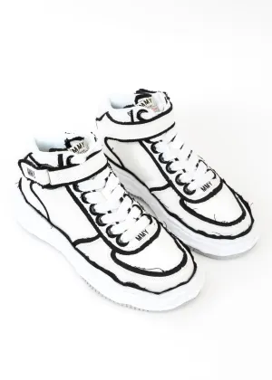White OG Sole Overhanging Canvas High-Top Sneaker (WAYNE HIGH)