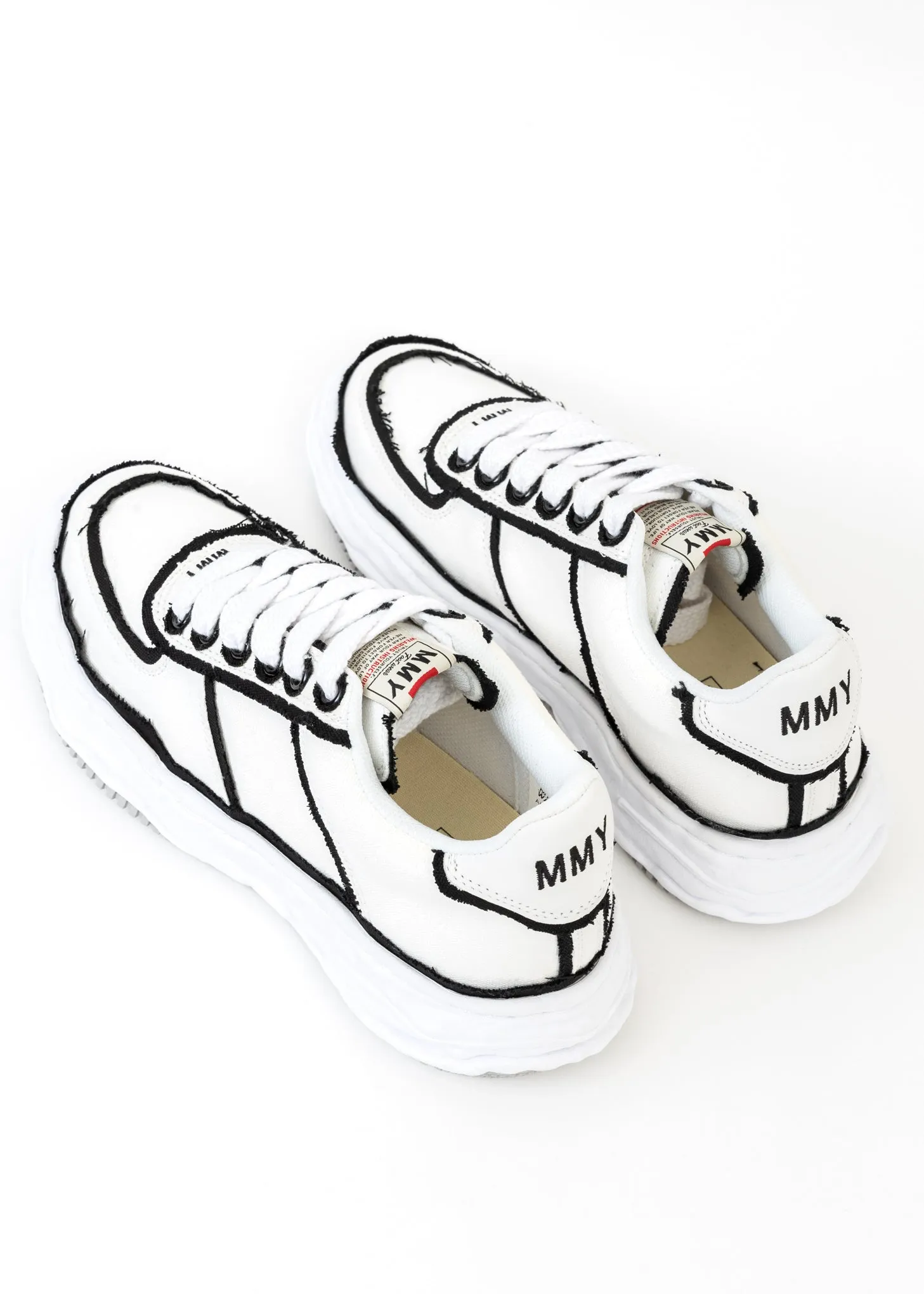 White OG Sole Overhanging Canvas Low-Top Sneaker (WAYNE LOW)