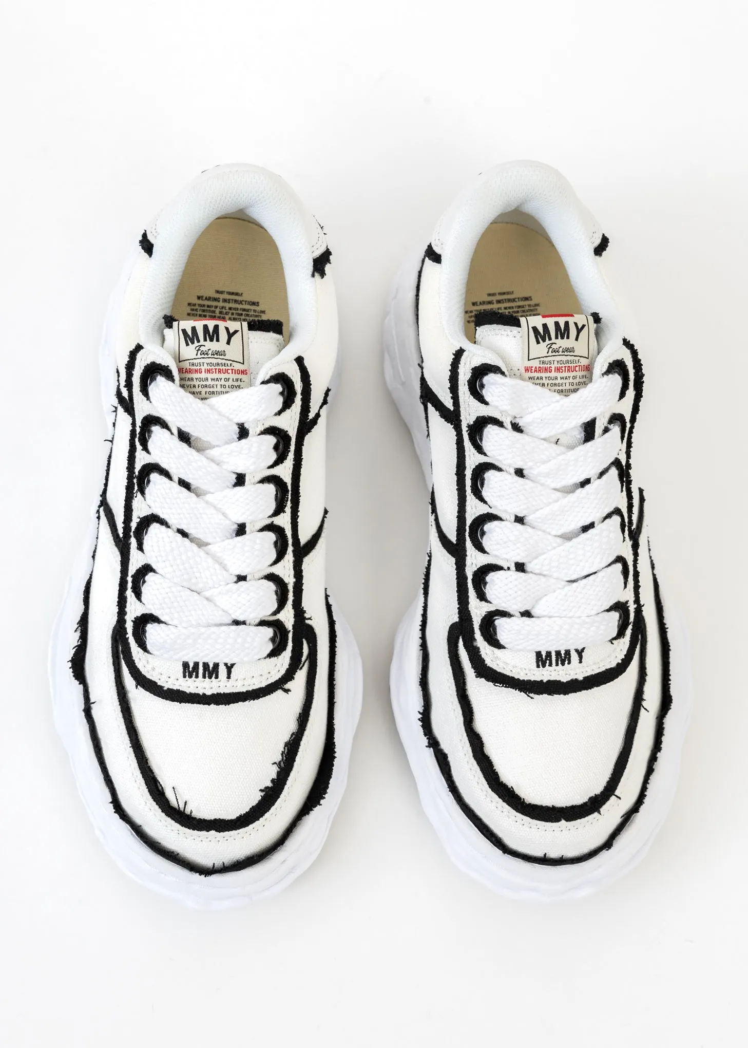 White OG Sole Overhanging Canvas Low-Top Sneaker (WAYNE LOW)