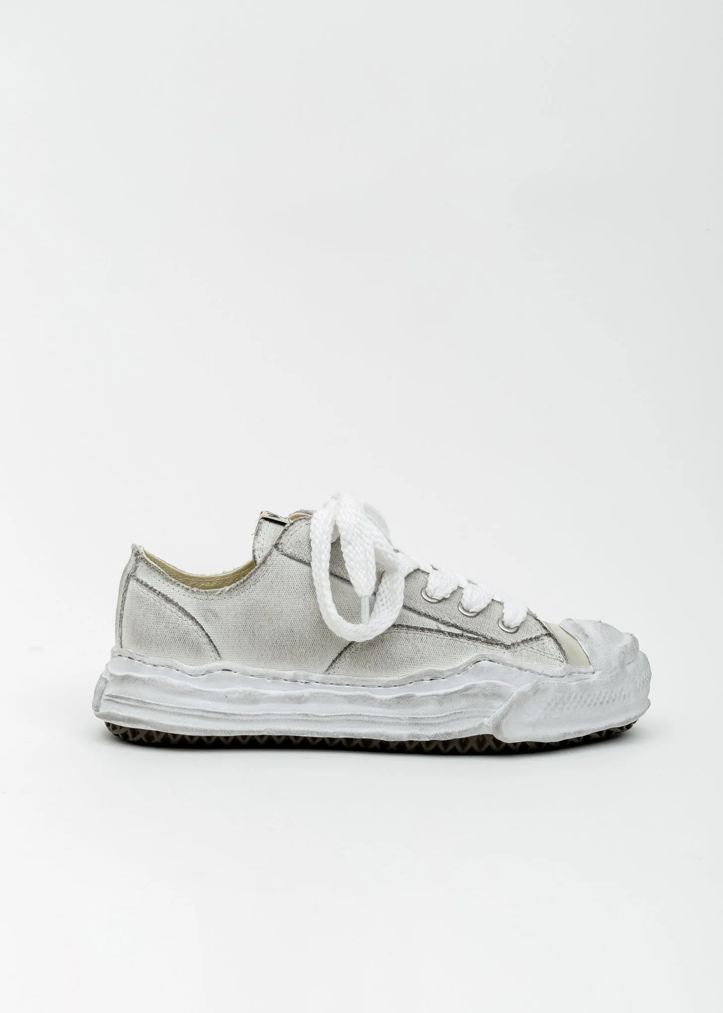 White Original Distressed Effect Sole Canvas Sneaker (HANK)