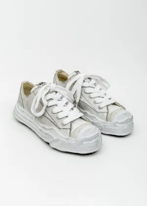 White Original Distressed Effect Sole Canvas Sneaker (HANK)