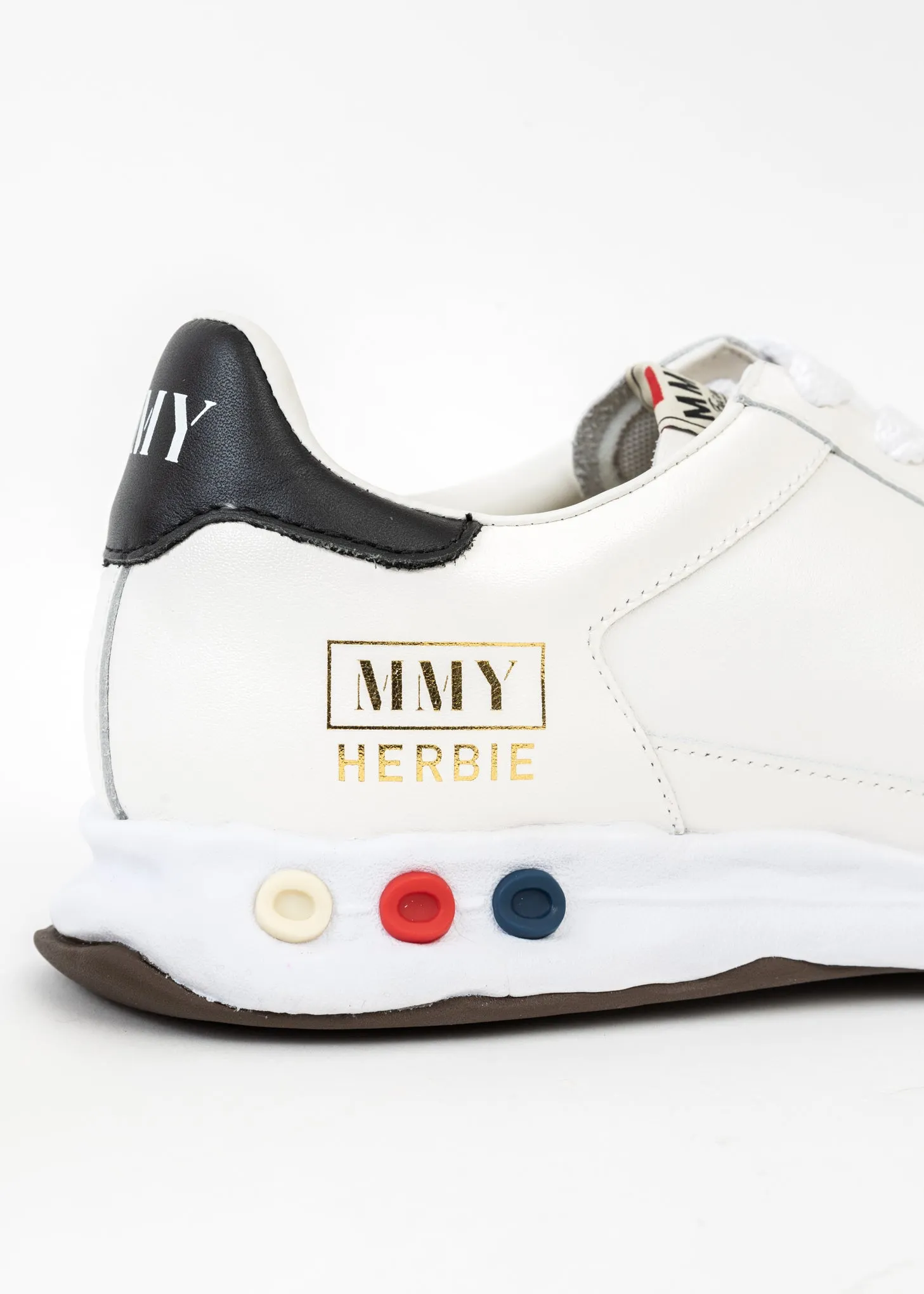 White Original Sole Leather Low-Top Sneaker (HARBIE LOW)