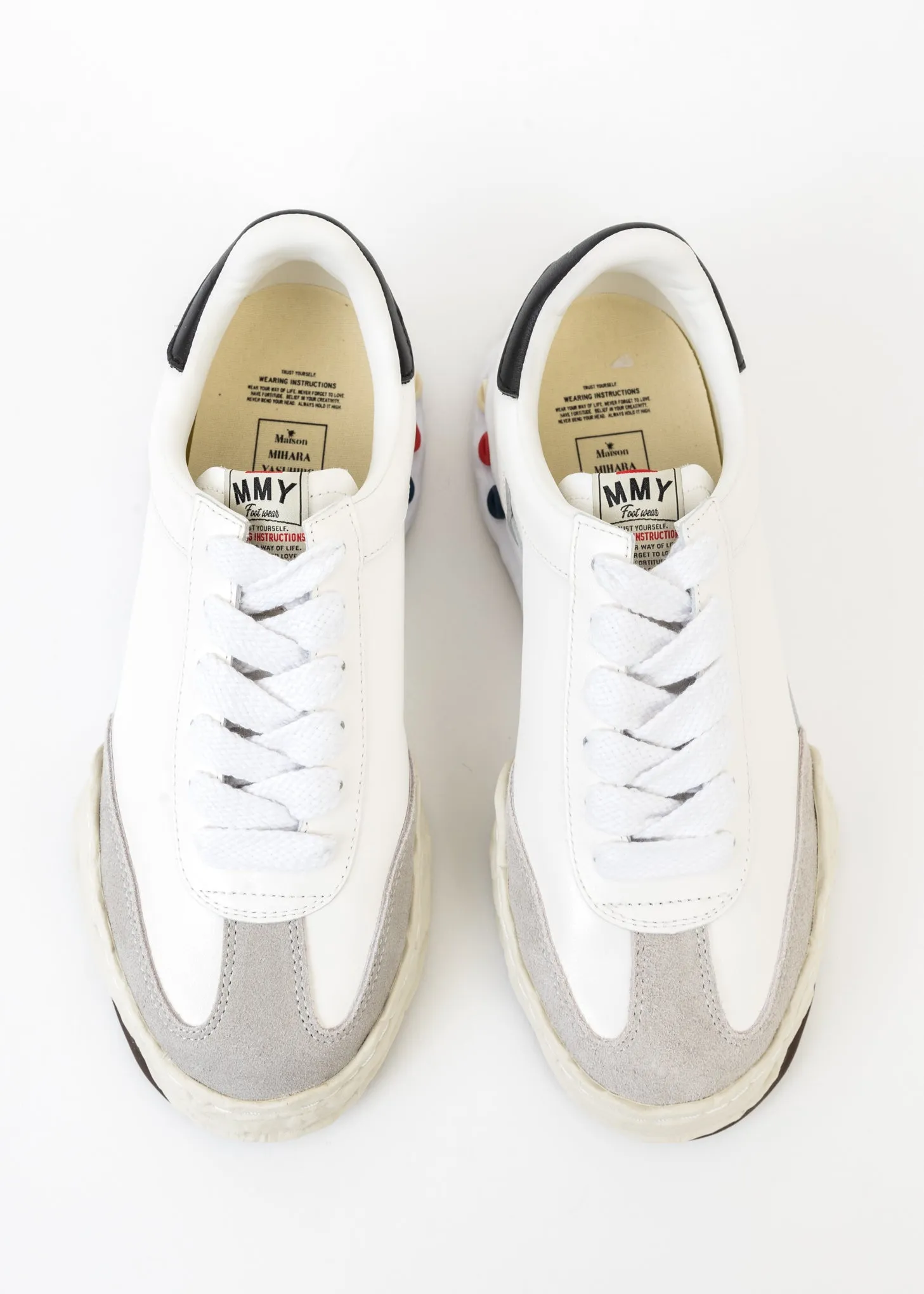 White Original Sole Leather Low-Top Sneaker (HARBIE LOW)