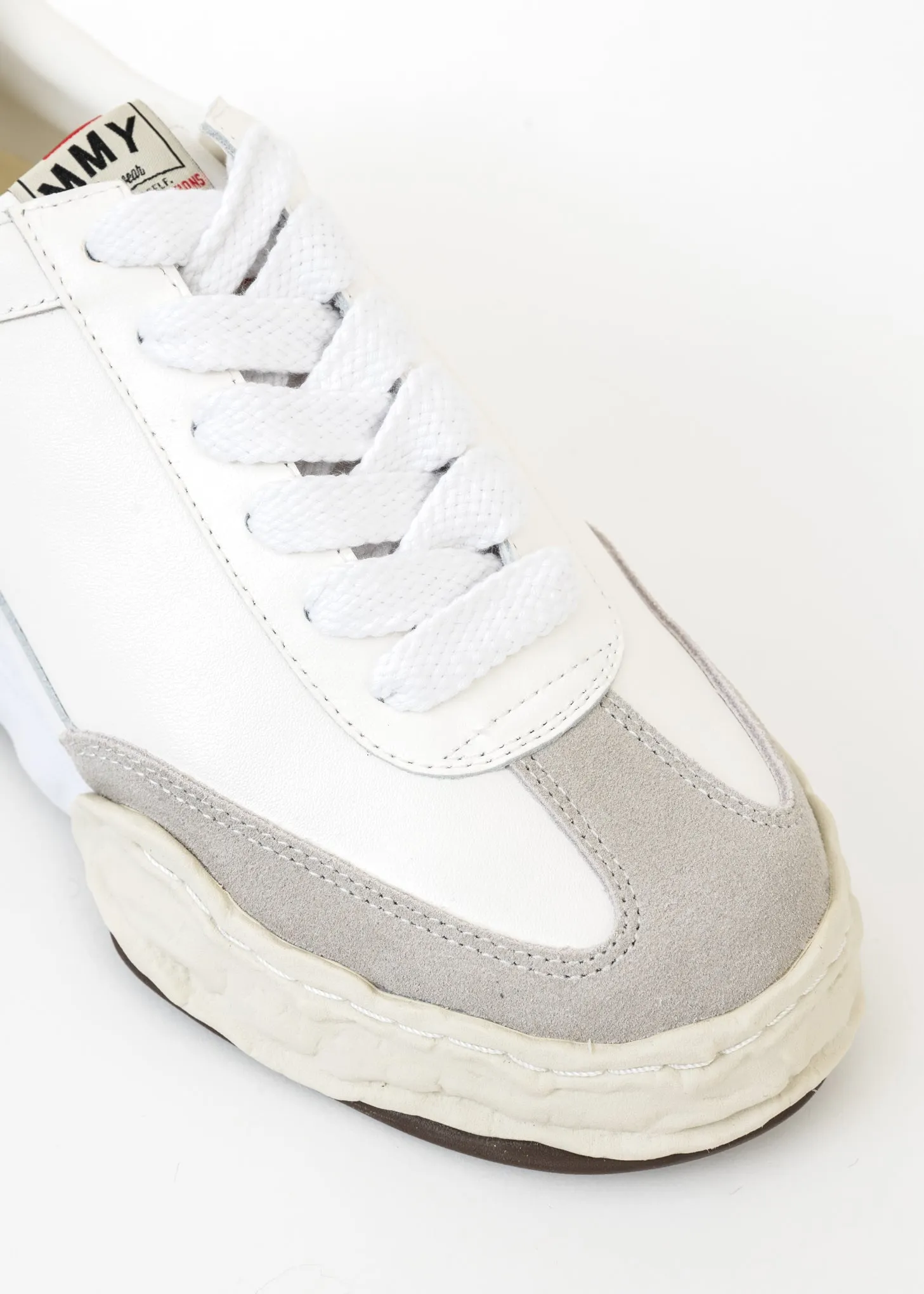 White Original Sole Leather Low-Top Sneaker (HARBIE LOW)