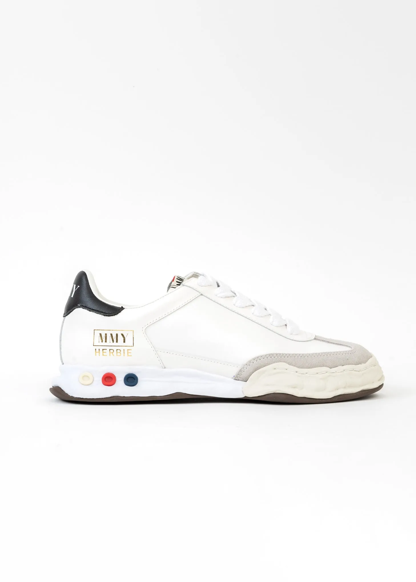 White Original Sole Leather Low-Top Sneaker (HARBIE LOW)