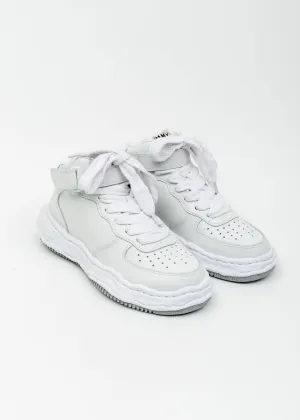 White Original Sole Leather Sneaker (WAYNE HIGH)