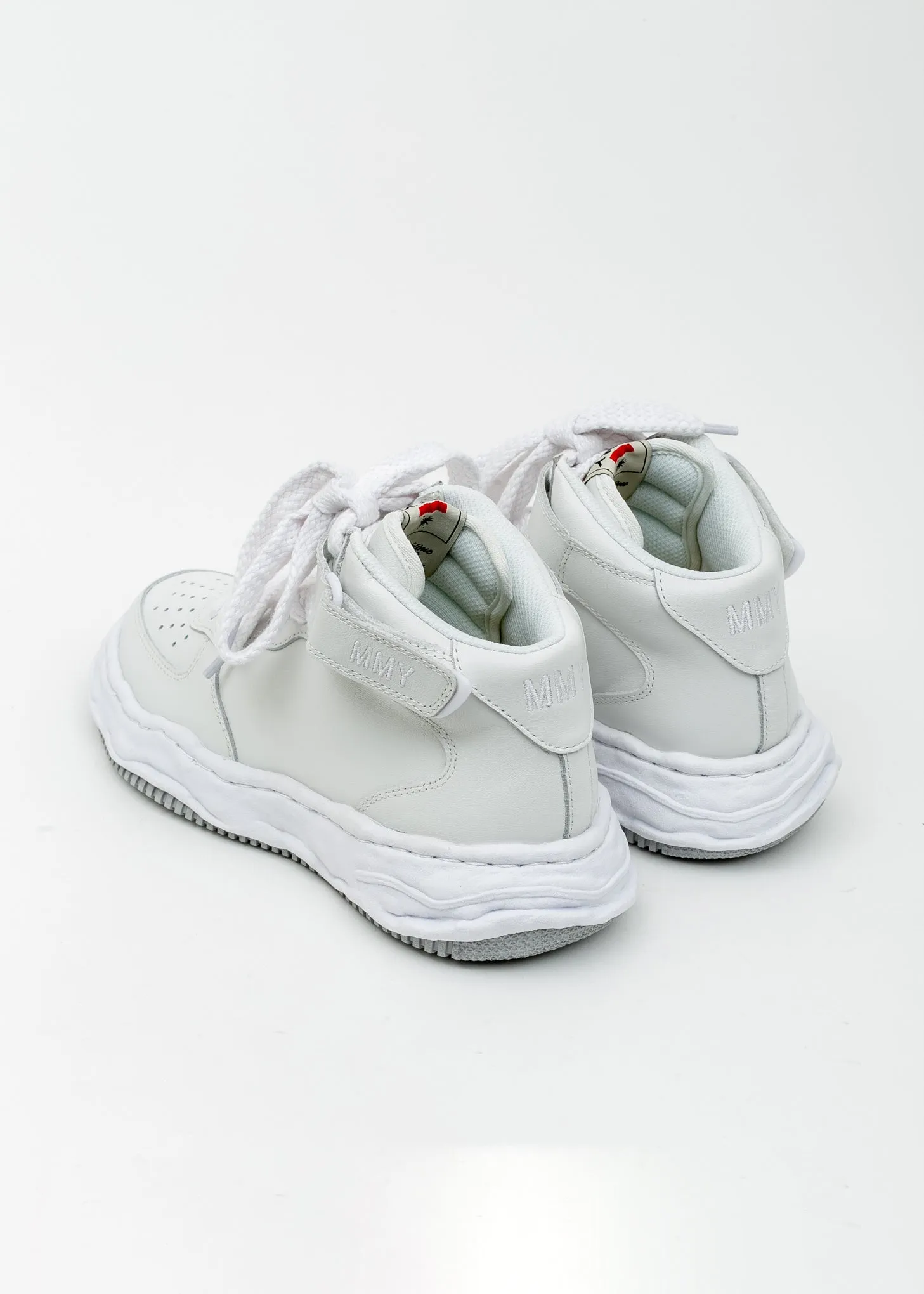 White Original Sole Leather Sneaker (WAYNE HIGH)