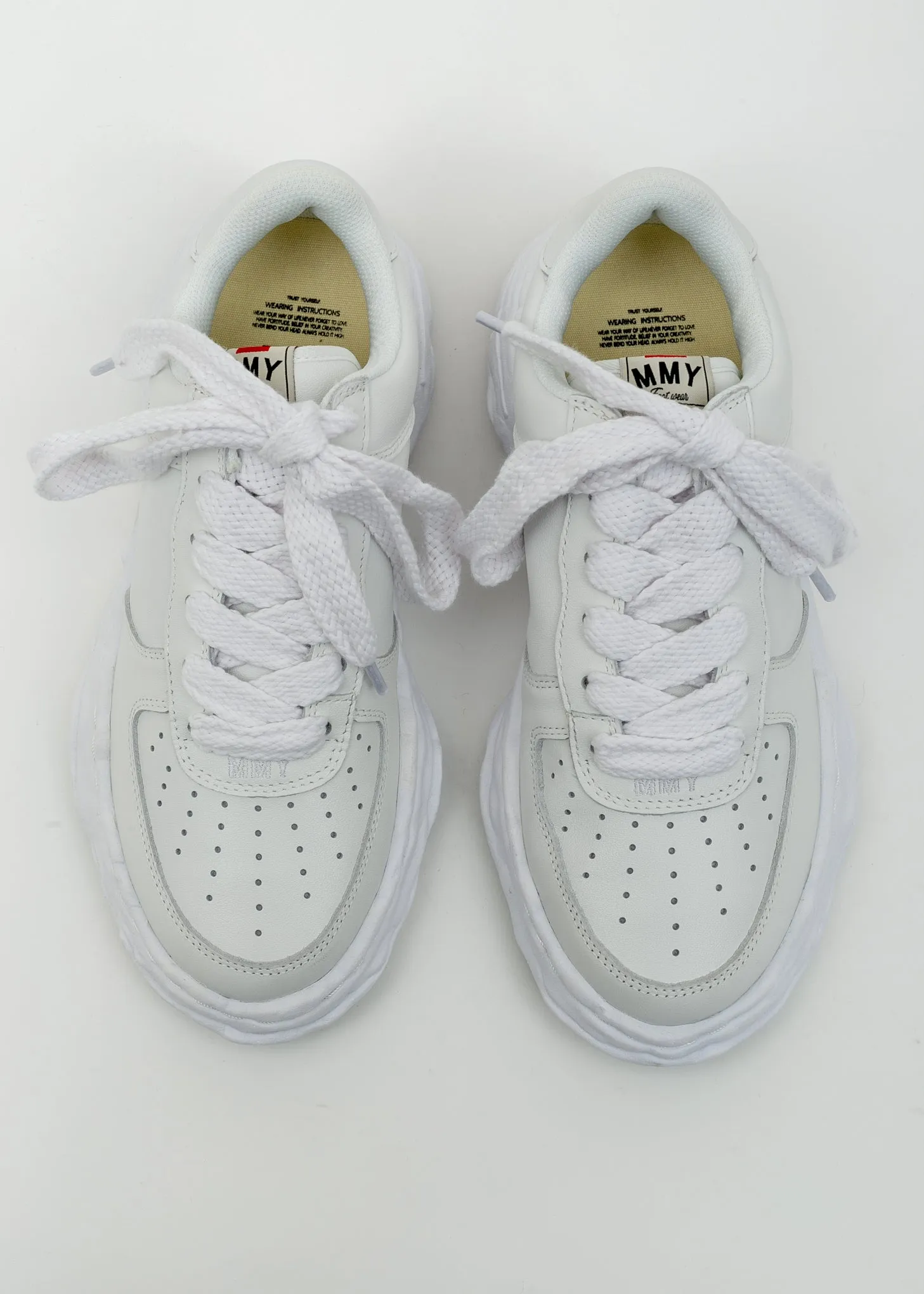 White Original Sole Leather Sneaker (WAYNE LOW)