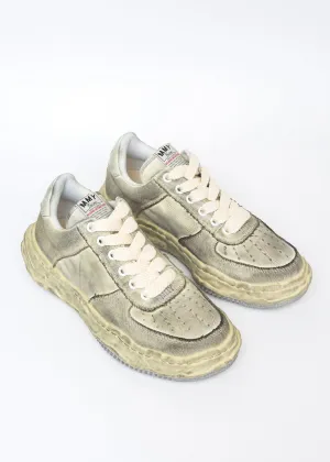 White Original Sole Mix Material Low-Top Sneaker (WAYNE LOW)