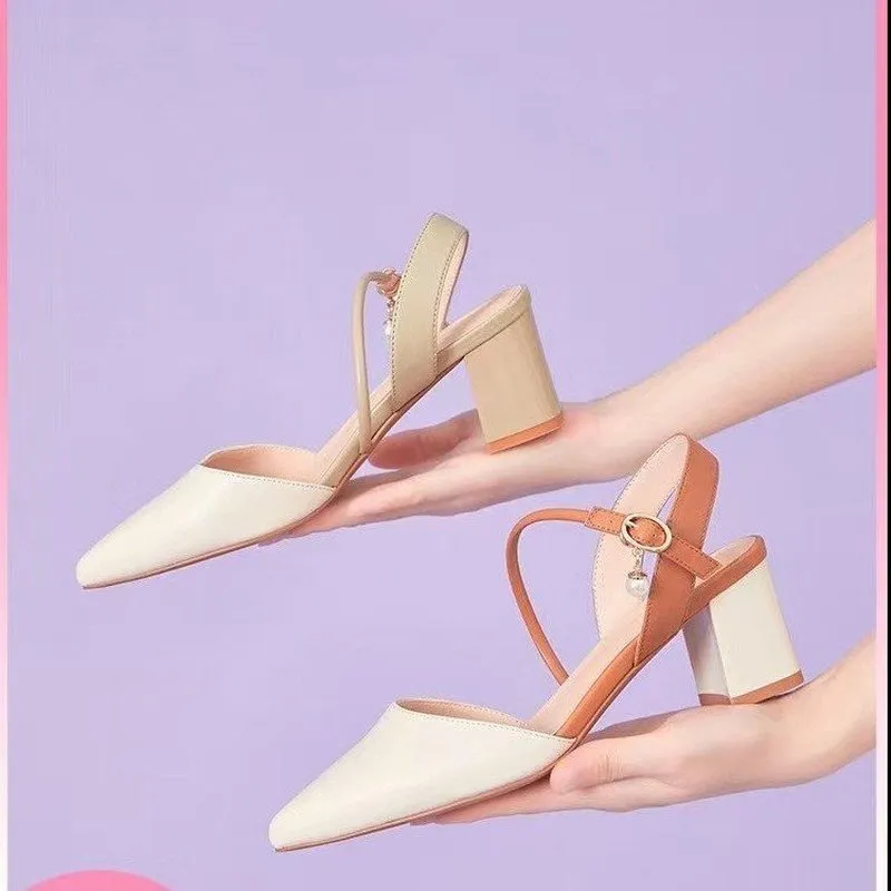Women Pointed Toe High-Heeled Sandals
