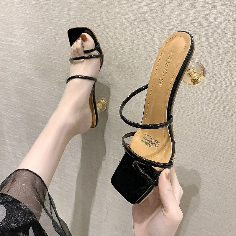 Women Sandals Slides High Heels