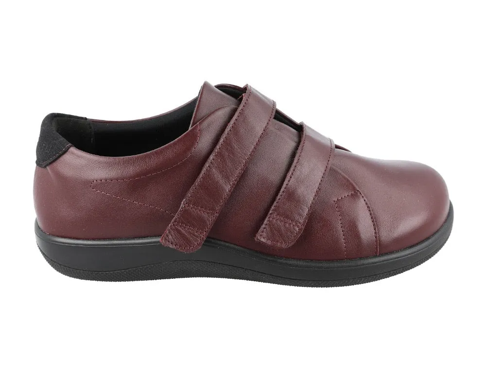 Womens Adjustable Scott Burgundy Shoes