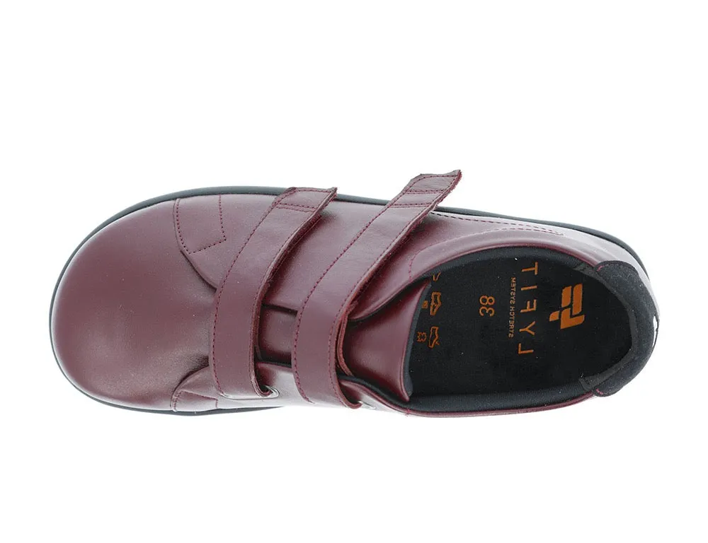 Womens Adjustable Scott Burgundy Shoes