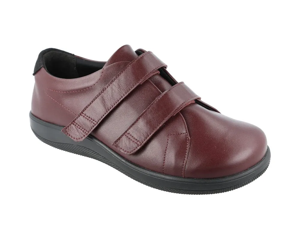 Womens Adjustable Scott Burgundy Shoes