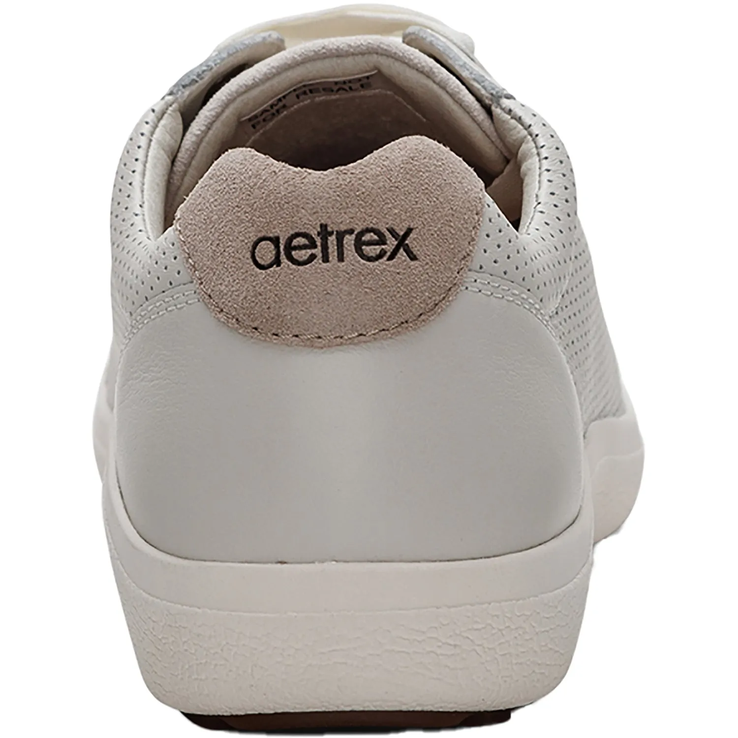 Women's Aetrex Courtney Chalk Pebbled Leather/Suede