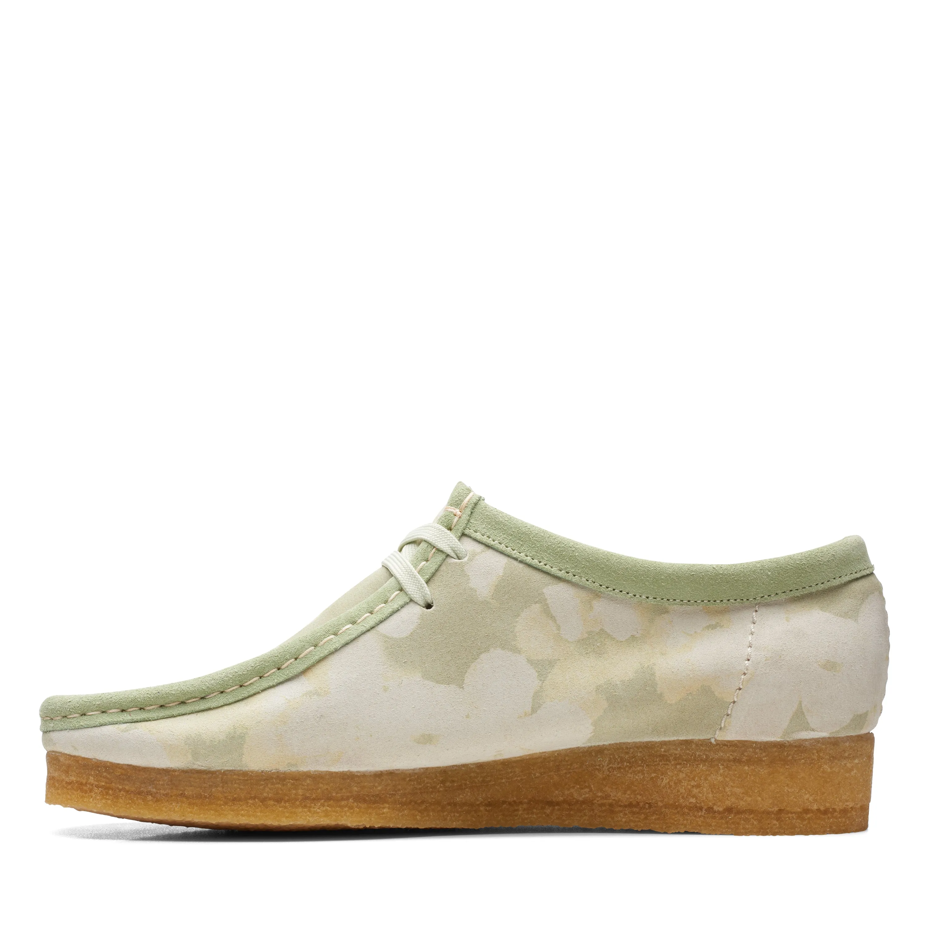 WOMEN’S CLARK ORIGINAL WALLABEE “MADE IN PORTUGAL” (GREEN FLORAL)