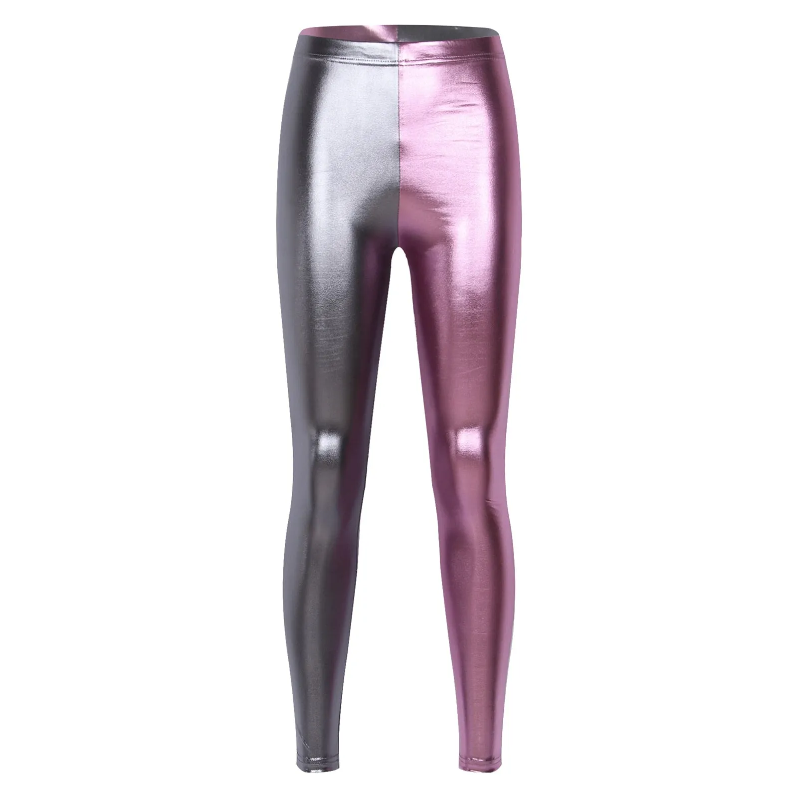 Women's Shiny Metallic Faux Leather  Leggings