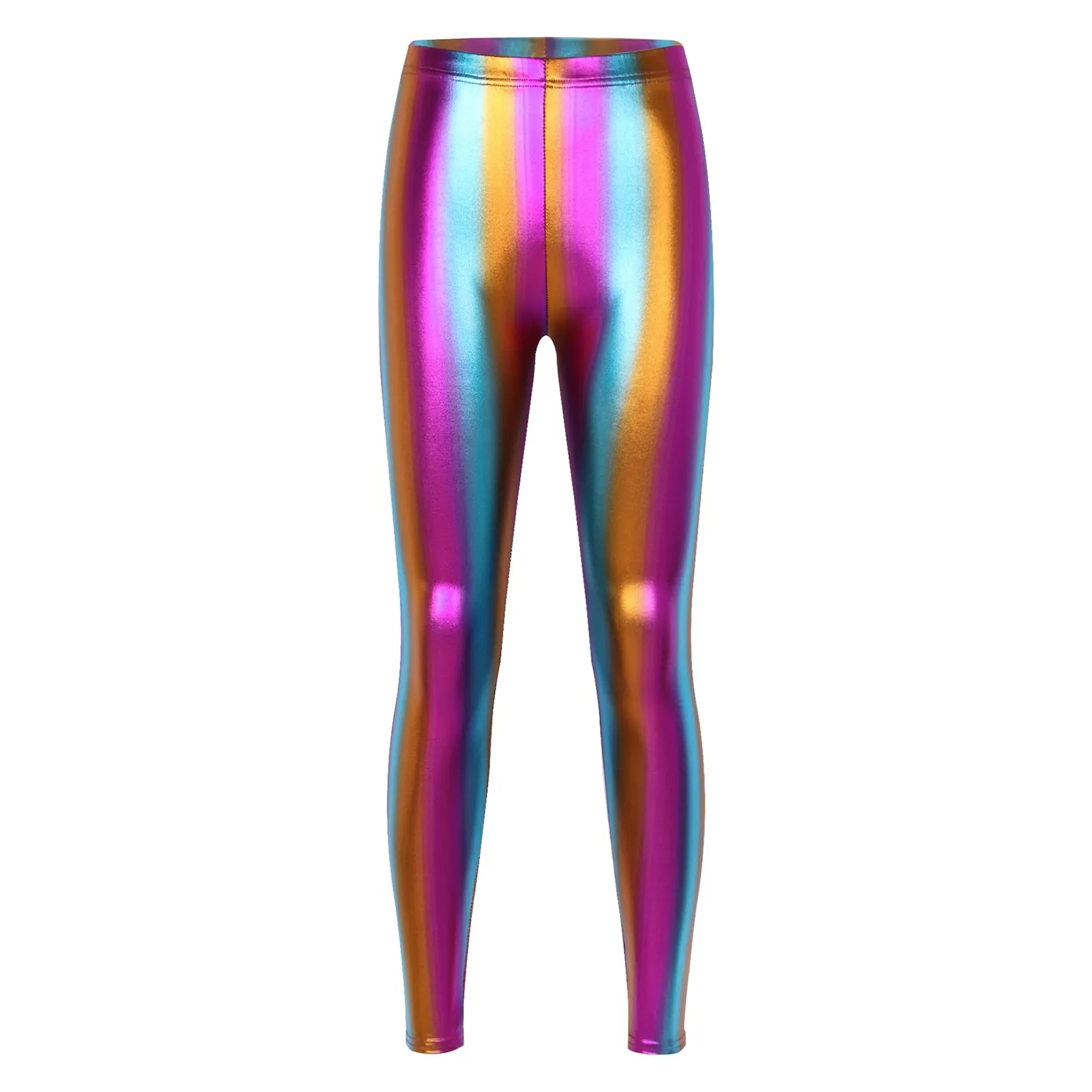 Women's Shiny Metallic Faux Leather  Leggings