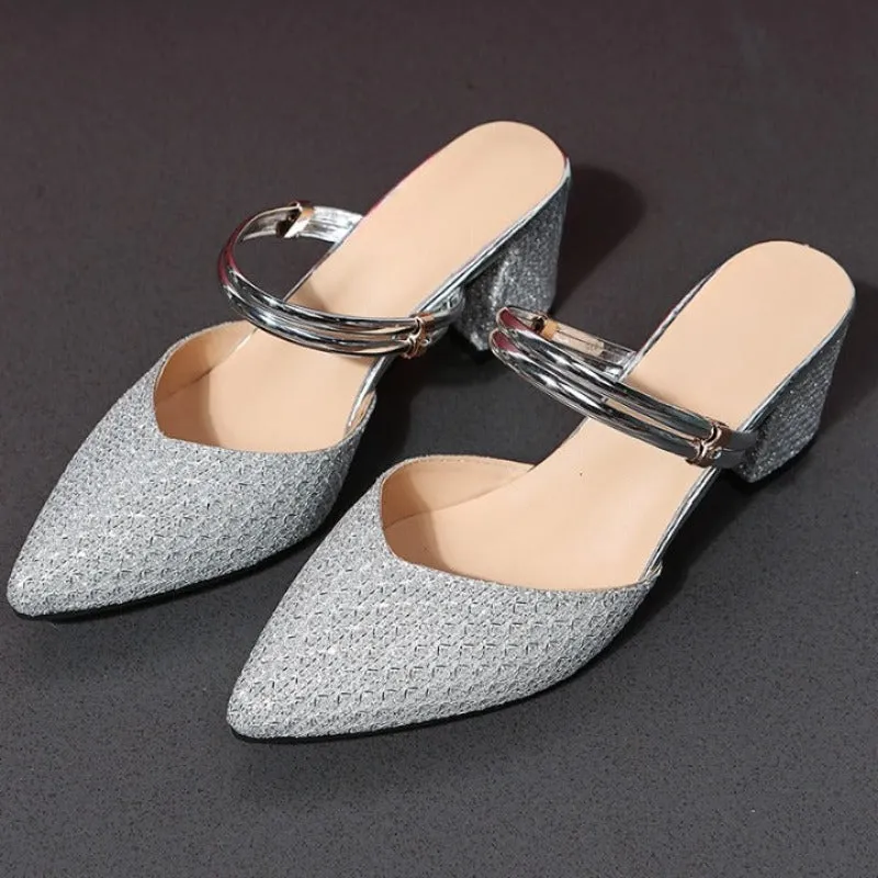 Women's Toe-Covered Sandals Pumps High Heels