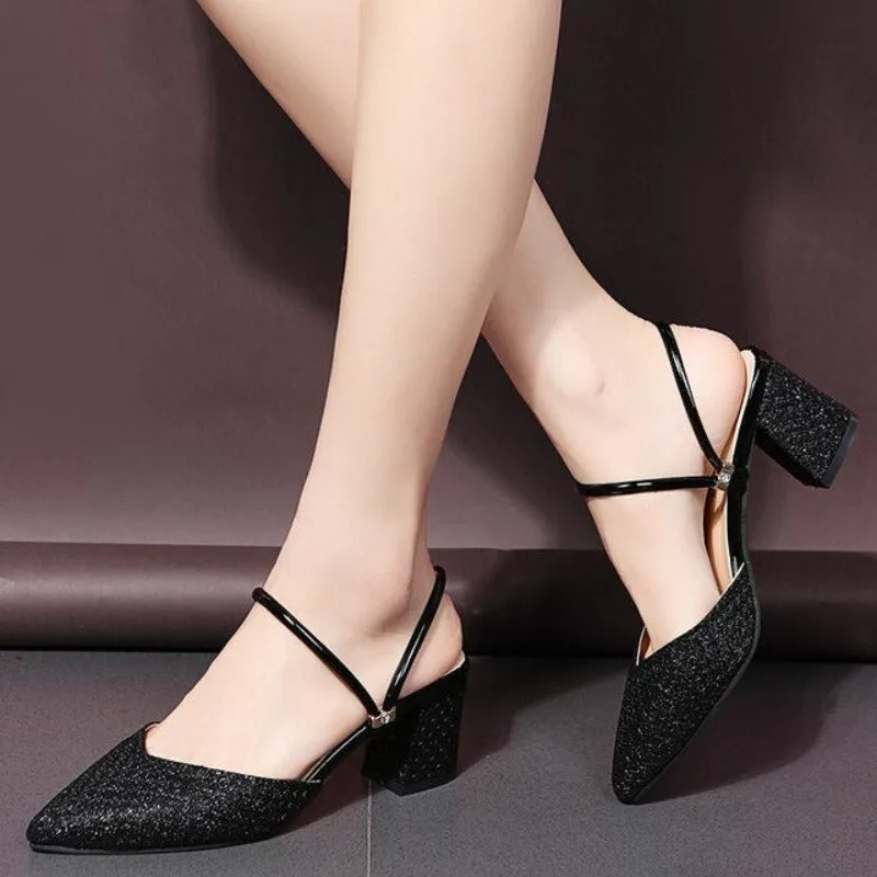 Women's Toe-Covered Sandals Pumps High Heels
