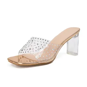 Women's Transparent High Toe Shoes