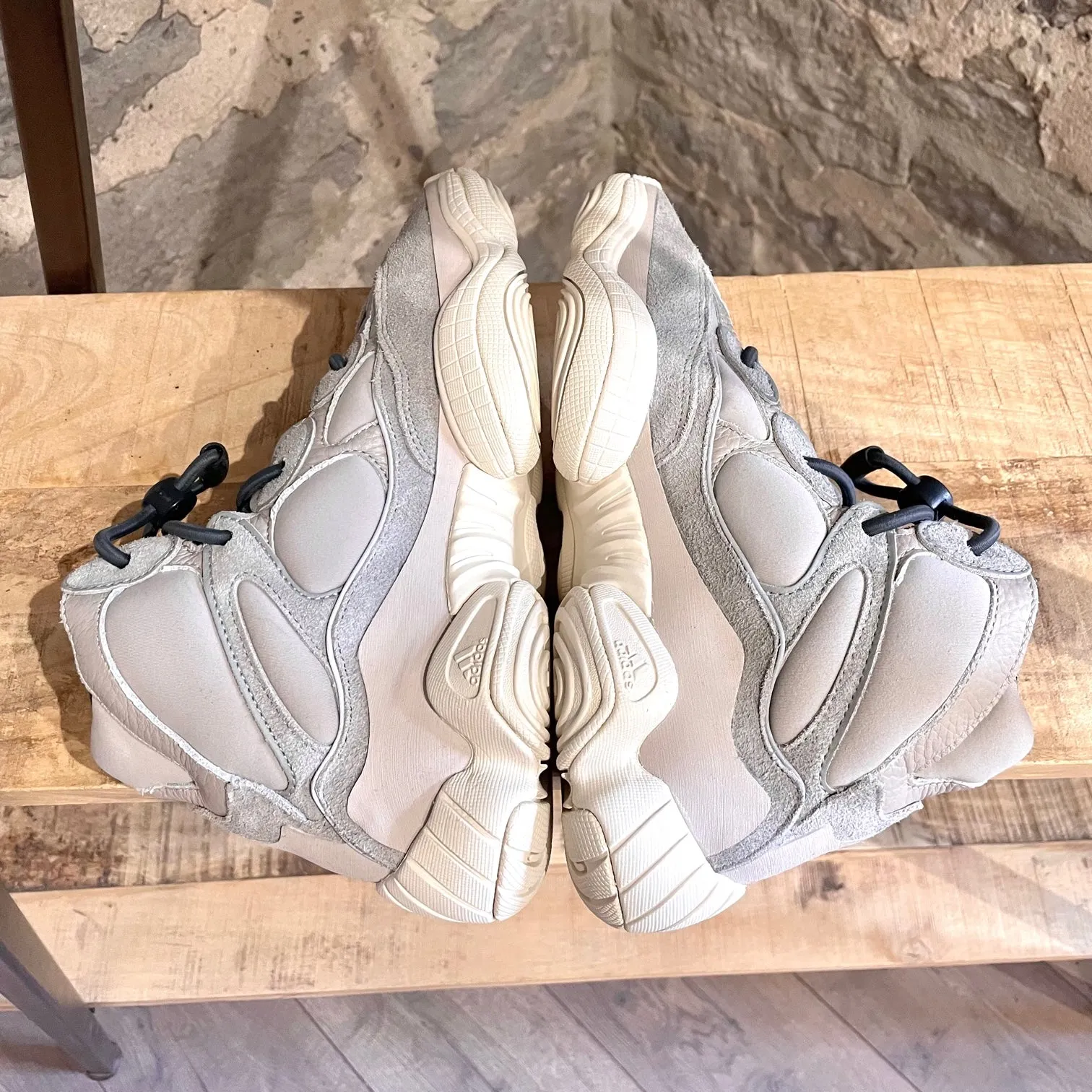 Yeezy Adidas 500 High Mist Stone Sneakers
