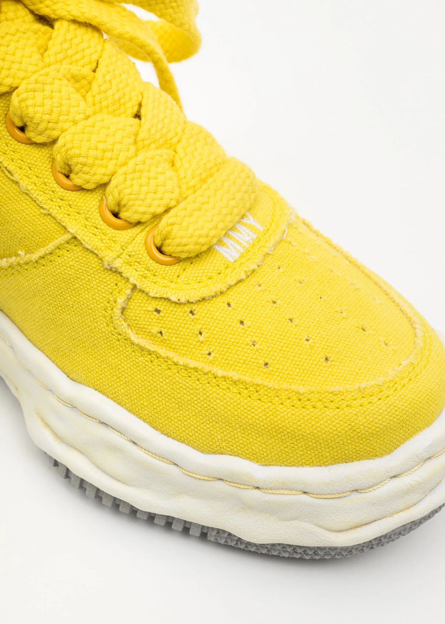 Yellow OG Sole Washed Canvas Low-Top Sneaker (WAYNE LOW)