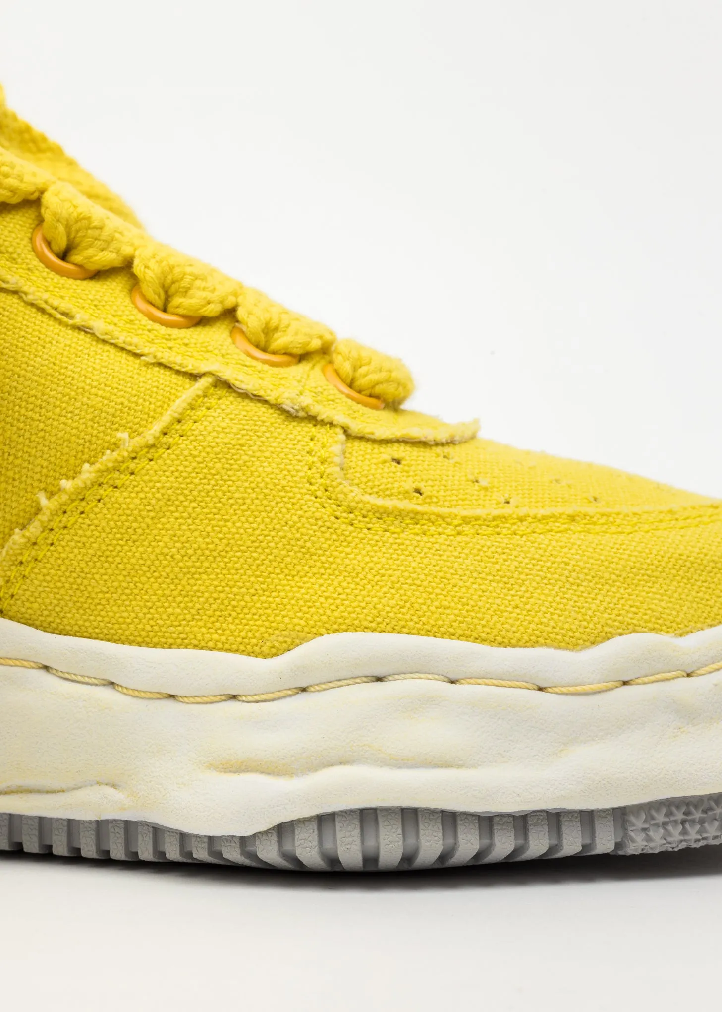 Yellow OG Sole Washed Canvas Low-Top Sneaker (WAYNE LOW)