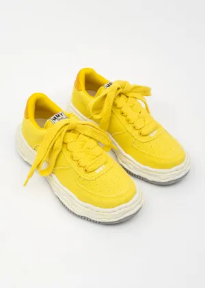 Yellow OG Sole Washed Canvas Low-Top Sneaker (WAYNE LOW)