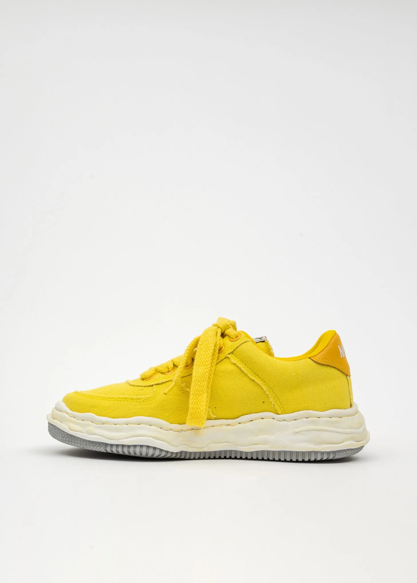 Yellow OG Sole Washed Canvas Low-Top Sneaker (WAYNE LOW)