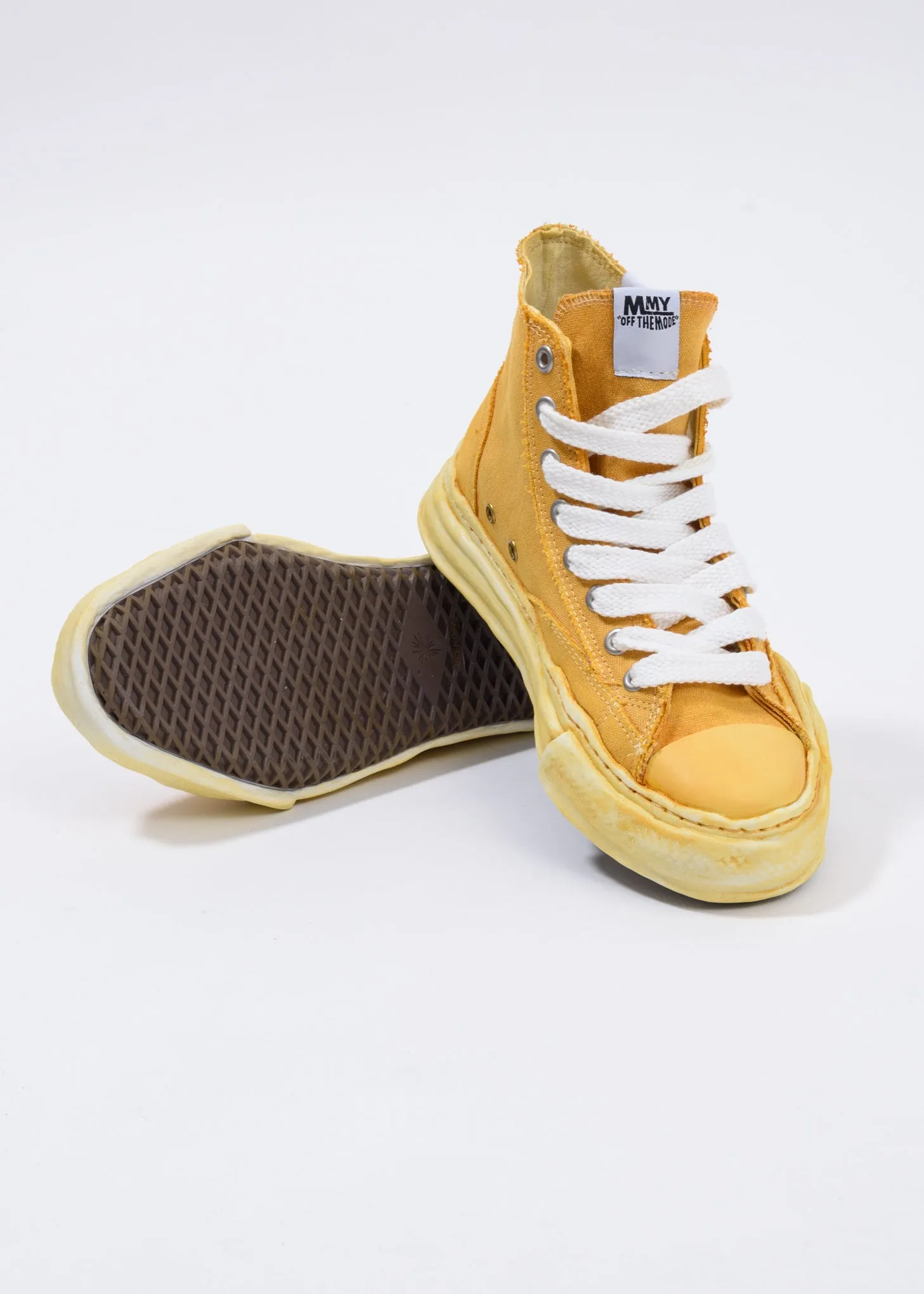 Yellow Overdye Original Sole High Top Sneaker