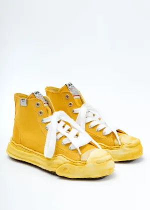 Yellow Overdyed Original Sole Toe Cap High Top Sneaker