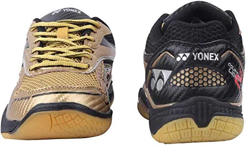 Yonex C-Ace Light Badminton Non Marking Shoes, Gold/Black - 8 UK
