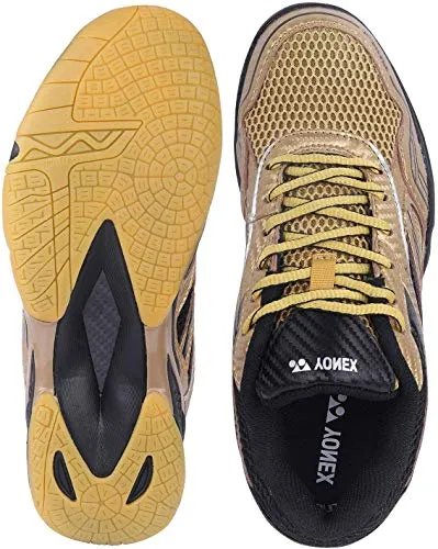 Yonex C-Ace Light Badminton Non Marking Shoes, Gold/Black - 8 UK