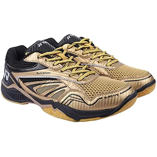 Yonex C-Ace Light Badminton Non Marking Shoes, Gold/Black - 8 UK